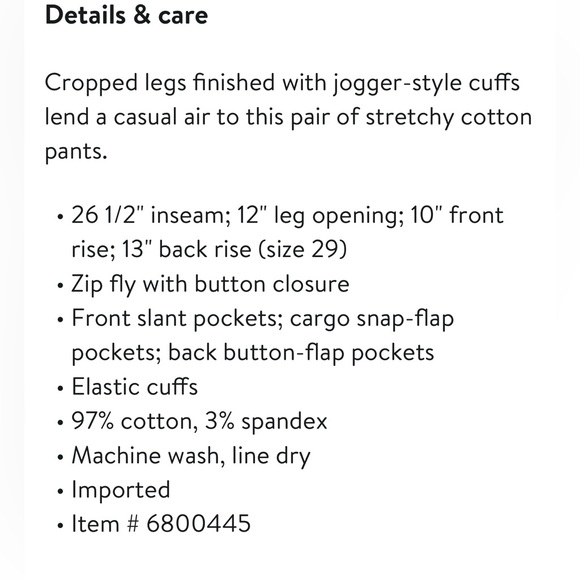 Sanctuary Rebel Crop stretch cargo - Picture 6 of 6